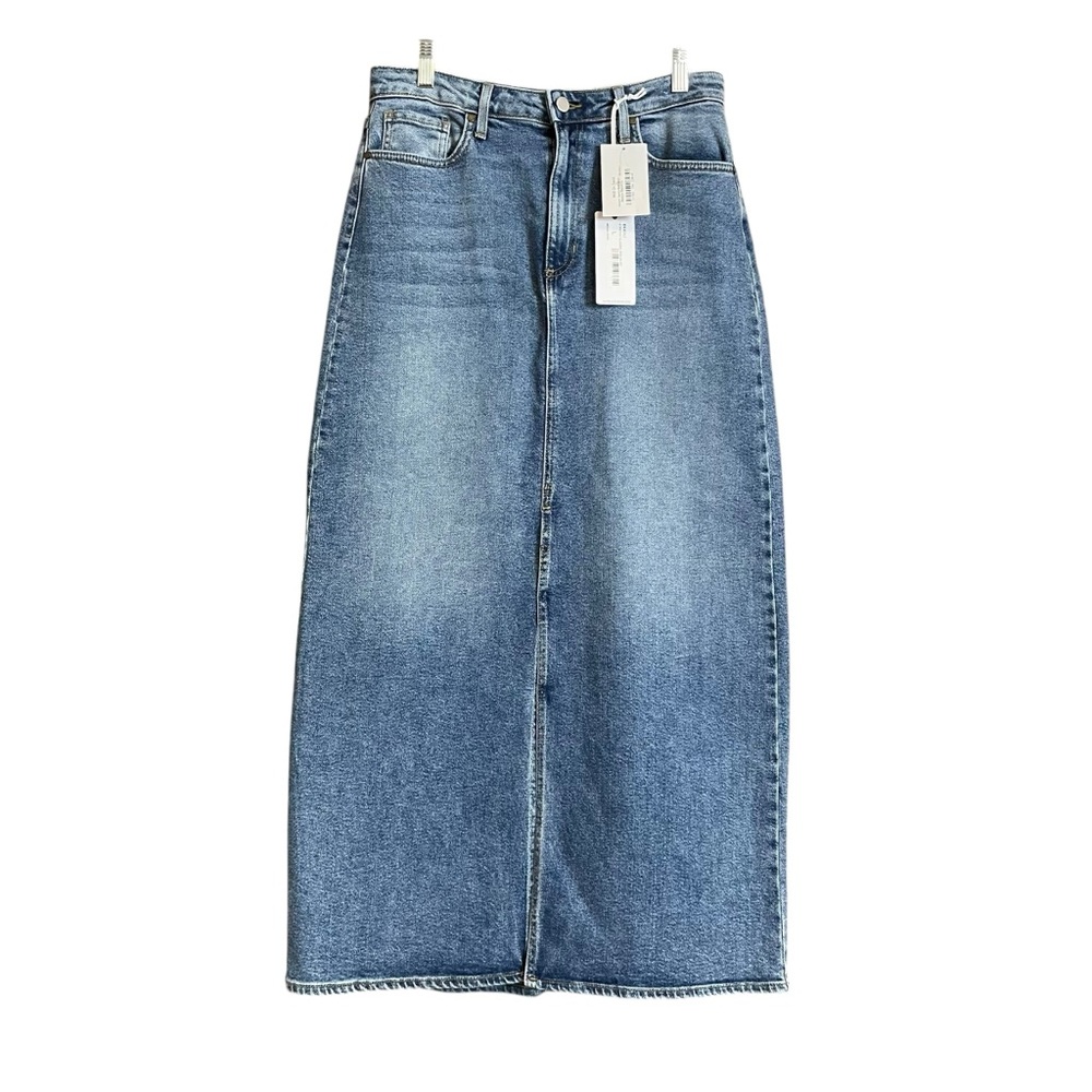 Mod on Trend Denim NWT  stretch maxi skirt with front slit large